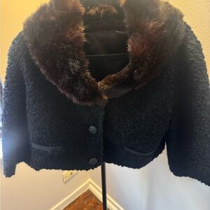 Elegant Black Faux Fur Women's Jacket bought at local boutique size medium
